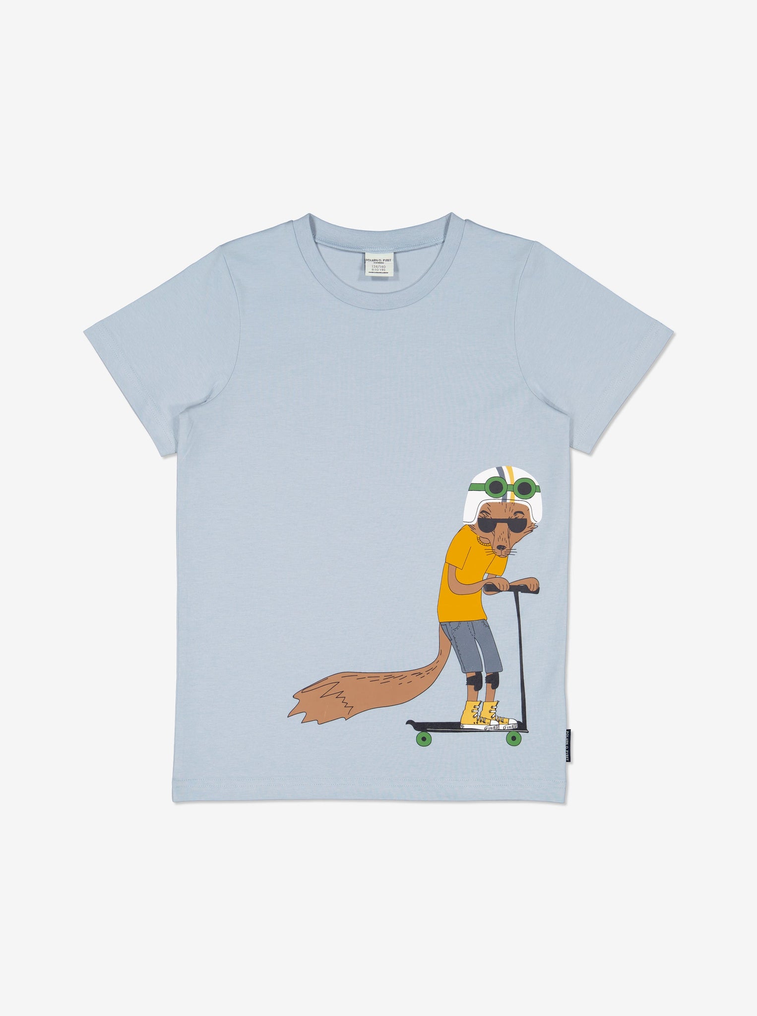  Organic Cotton Blue Kids T-Shirt from Polarn O. Pyret Kidswear. Made using sustainable materials.