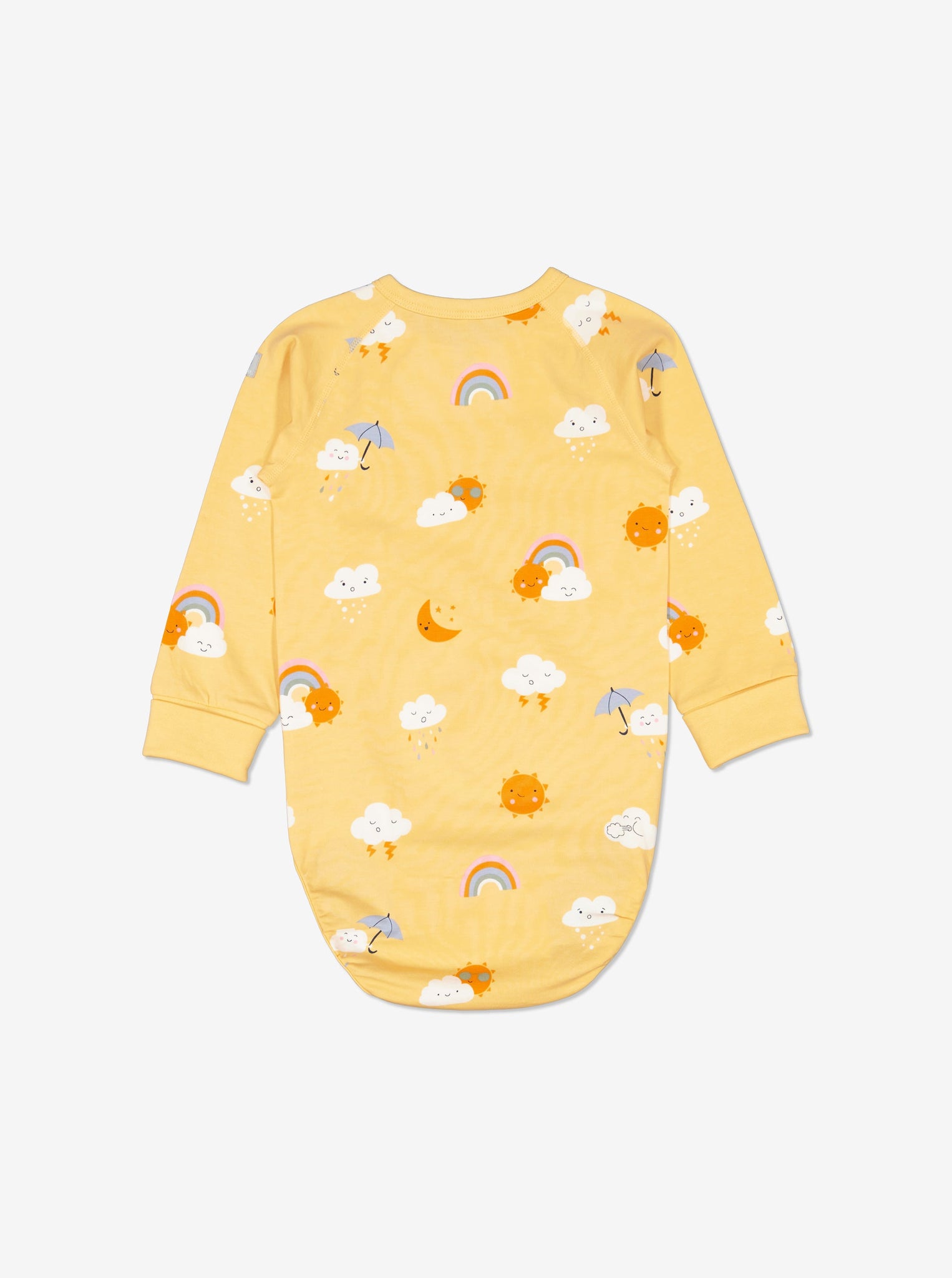  Rainbow Newborn Babygrow from Polarn O. Pyret Kidswear. Made using environmentally friendly materials.