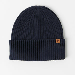 Navy Kids Knitted Hat from the Polarn O. Pyret kidswear collection. Made using ethically sourced materials.