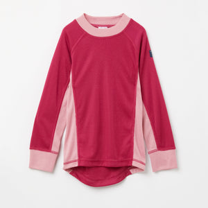 Red Kids Thermal Top from the Polarn O. Pyret kidswear collection. Sustainably produced kids outerwear.