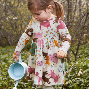 Beige Ribbed Kids Leggings from the Polarn O. Pyret Kidswear collection. Ethically produced kids clothing.