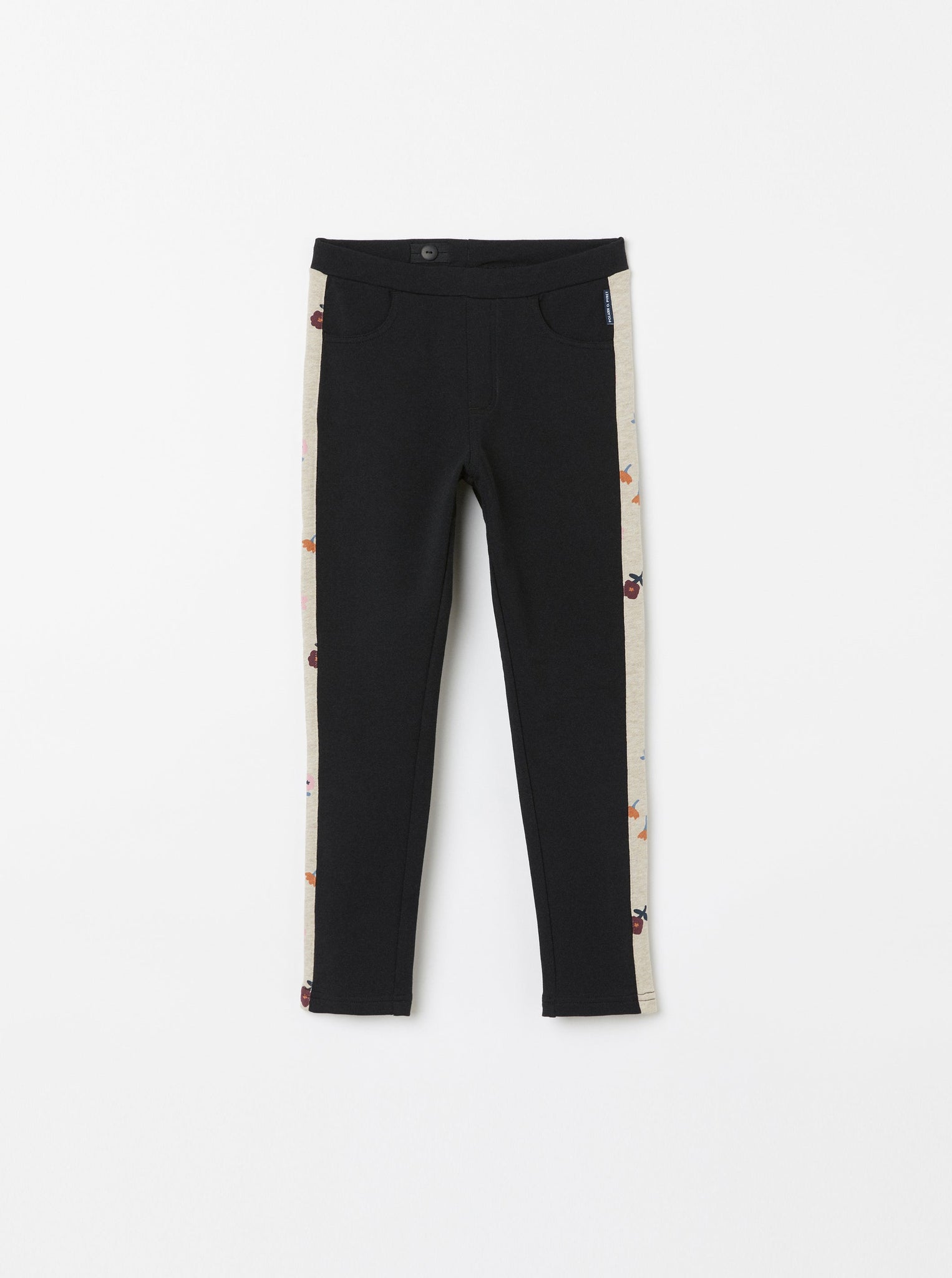 Organic Cotton Kids Black Trousers from the Polarn O. Pyret Kidswear collection. Ethically produced kids clothing.