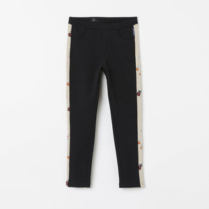 Organic Cotton Kids Black Trousers from the Polarn O. Pyret Kidswear collection. Ethically produced kids clothing.