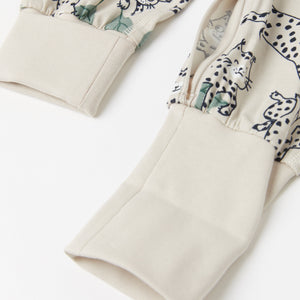 Big Cat Beige Baby Sleepsuit from the Polarn O. Pyret Kidswear collection. The best ethical kids clothes