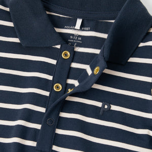 Newborn Polo Shirt Babygrow Polarn O. Pyret UK