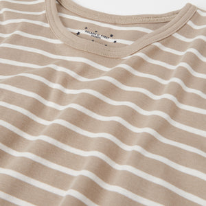 Organic Cotton Beige Adult Nightdress from the Polarn O. Pyret adult collection. Ethically produced kids clothing.