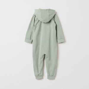 Green Organic Cotton Baby All-In-One from the Polarn O. Pyret baby collection. Nordic baby clothes made from sustainable sources.