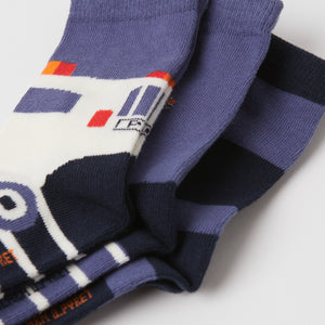 Blue Kids Socks Multipack from the Polarn O. Pyret kidswear collection. Clothes made using sustainably sourced materials.